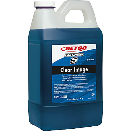 Betco Clear Image Concentrated Glass Cleaner - Concentrate Liquid - 64 fl oz (2 quart) - Rain Fresh Scent - 1 Each - Blue