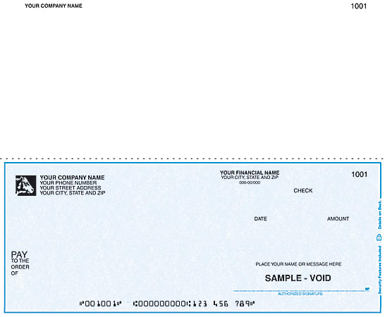 Continuous Multipurpose Voucher Checks, 9 1/2" x 7", 2-Part, Box Of 250, MP43, Bottom Voucher