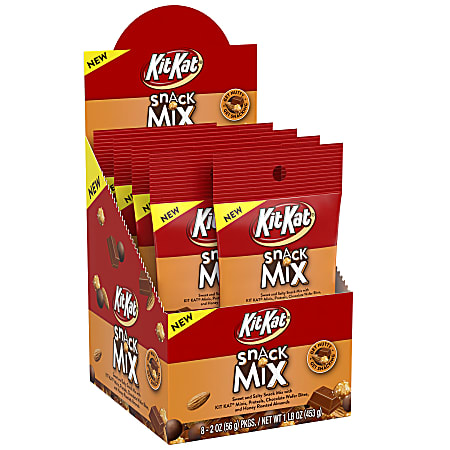 KIT KAT Snack Mix Tube, 2 oz, 8 Count