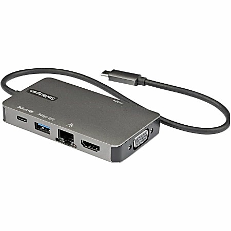 StarTech.com USB C Multiport Adapter USB C to 4K HDMI or VGA USB
