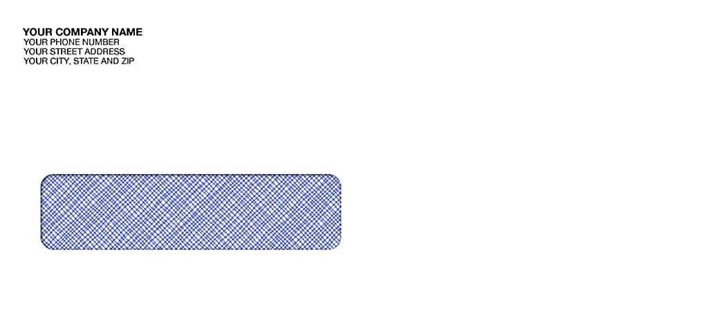 Custom CE23 Tinted Single Window Imprinted Envelopes, 3 7/8" x 8 7/8", Box Of 250