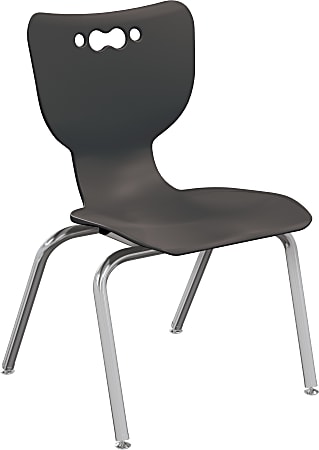 MooreCo Hierarchy Armless Chair, 14" Seat Height, Black