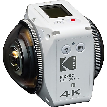 Kodak PIXPRO ORBIT360 Digital Camcorder - 1" LCD Screen - CMOS - 4K - 16:9 - 27 Megapixel Video - MP4, H.264 - Electronic (IS) - HDMI - USB - microSD, microSDXC, microSDHC - Memory Card