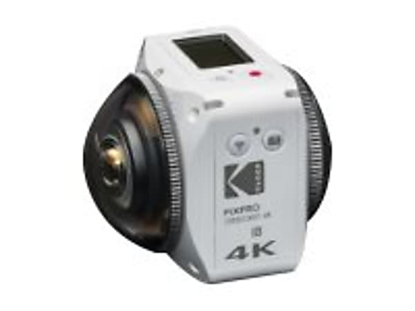 Kodak PIXPRO ORBIT360 4K - Adventure Pack - 360° action camera - 4K / 30 fps - 20.0 MP - Wi-Fi, NFC, Bluetooth - white