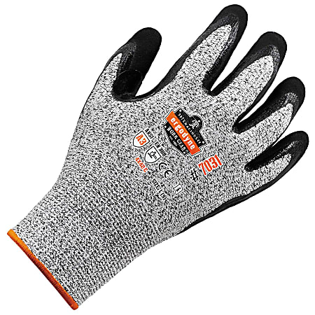 Ergodyne ProFlex 7031 Polyethylene Nitrile-Coated Gloves, XL, Gray