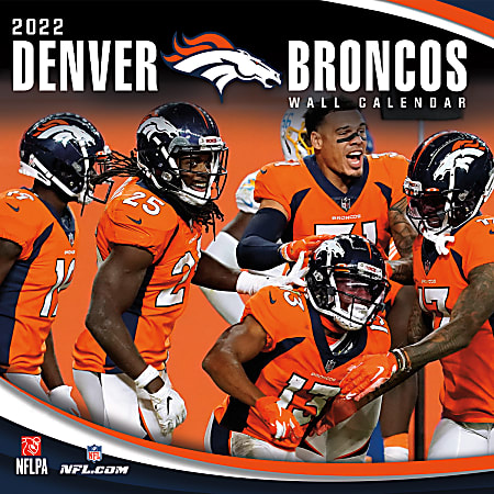 Lang Turner Licensing Monthly Wall Calendar, 12" x 24", Denver Broncos, January To December 2022