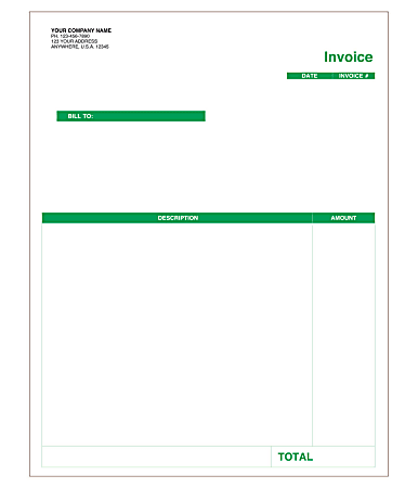 Custom LF-CI79 Laser Forms, Invoice For QuickBooks®, 8 1/2" x 11",  Box Of 250