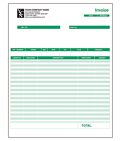 Custom Laser Forms, Invoice For QuickBooks®, 8 1/2" x 11",  Box Of 250