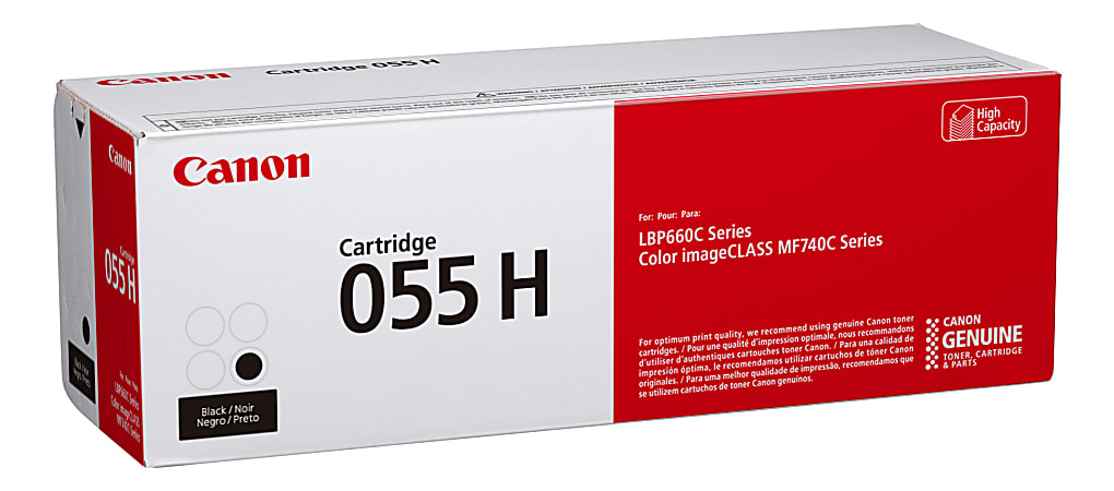 Canon® 055H High-Yield Black Toner Cartridge, 3020C001