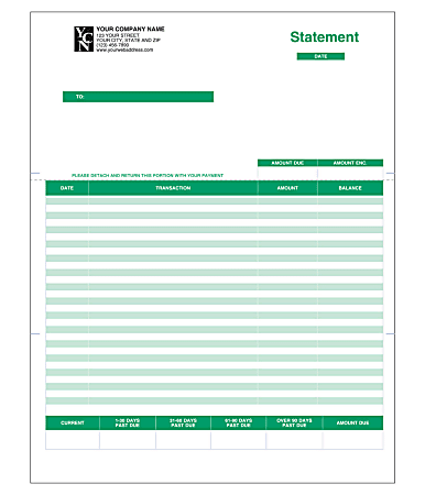 Custom Laser Forms, Statement For Quickbooks®, 8 1/2" x 11",  Box Of 250