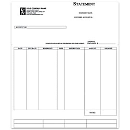 Custom Laser Statement For Sage Peachtree®, 8 1/2" x 11", 1 Part, Box Of 250