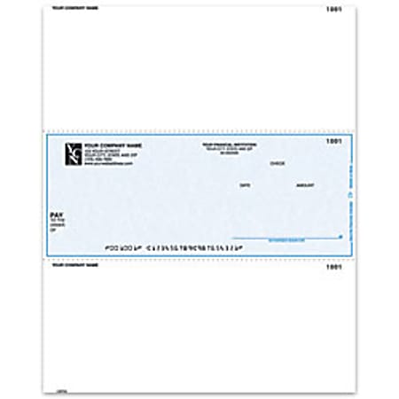 Custom Laser Multipurpose Voucher Checks For Design 1, 8 1/2" x 11", Box Of 250