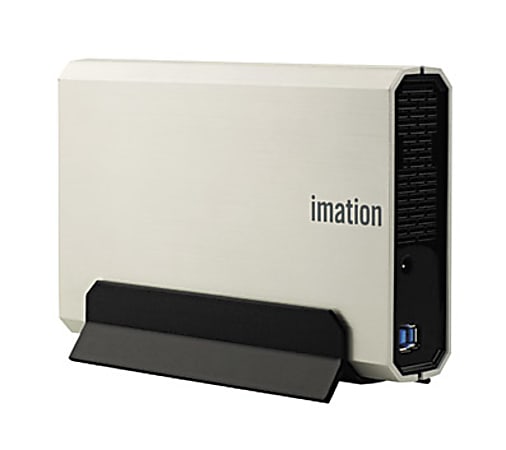 Imation Apollo Expert D300 External Hard Drive, Brushed Silver/Black Stand