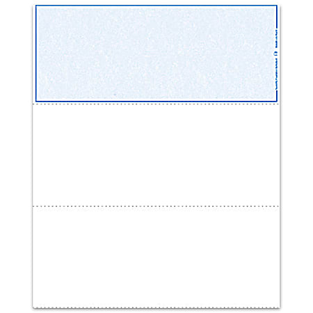 Custom Blank Check Stock, Laser Check Top No Signature, 8 1/2" x 11", Box Of 500