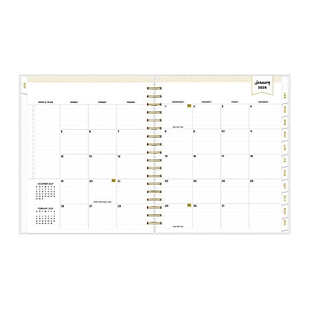 2025 Day Designer DailyMonthly Planning Calendar 8 x 10 Rugby Stripe ...
