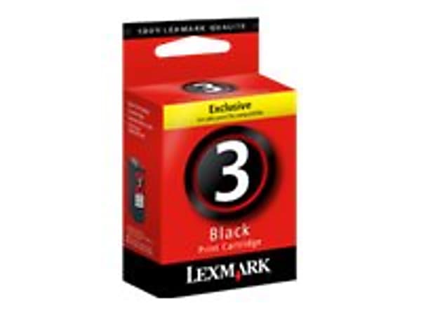 Lexmark™ 3 Black Ink Cartridge, 18C1530