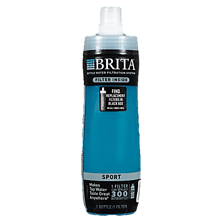 Brita Sport Water Filter Bottle, 20 Oz, Turquoise