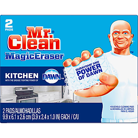 Mr. Clean Procter & Gamble Magic Eraser Kitchen Scrubber - 2.40" Width x 3.90" Length - 24 / Carton