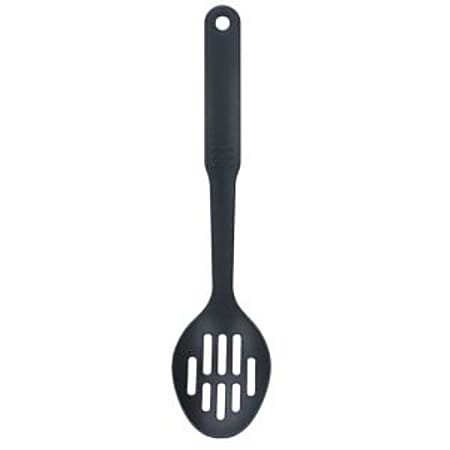 Cocina Criolla Slotted Nylon Spoon, Black