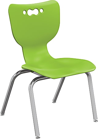MooreCo Hierarchy Armless Chair, 14" Seat Height, Green