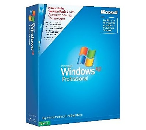 Microsoft® Windows® XP Professional With Service Pack 2, Full Version, Traditional Disc