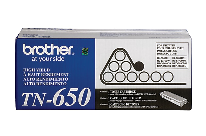 Brother® TN-650 High-Yield Black Toner Cartridge, TN-650BK