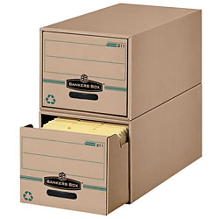 Bankers Box® Stor/Drawer® Storage Drawer Files, Legal, 23 1/4" x 15 1/2" x 10 3/8", 100% Recycled, Green, Pack Of 6