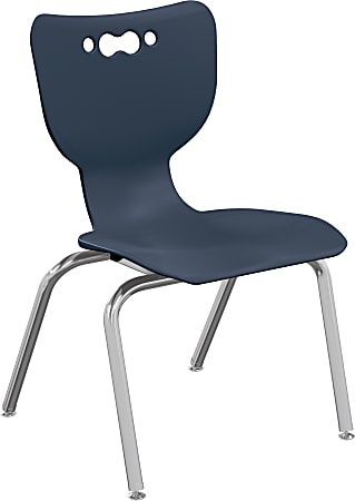 MooreCo Hierarchy Armless Chair, 14" Seat Height, Navy