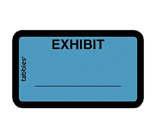 Tabbies Color-coded Legal Exhibit Labels, TAB58091, 1 5/8