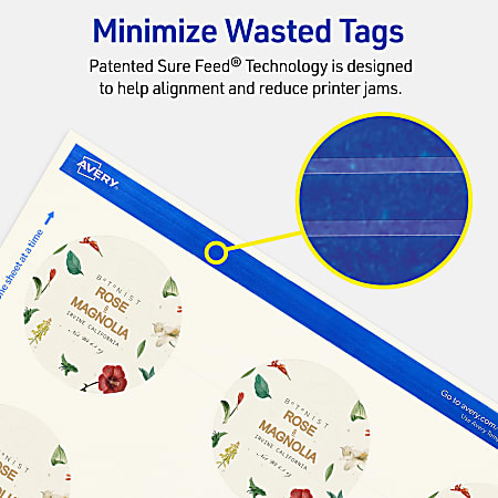 Avery Printable Tags With Sure Feed Technology Print To The Edge 2