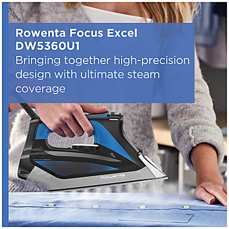 Rowenta Focus Xcel Steam Iron BlackBlue Office Depot