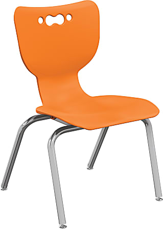 MooreCo Hierarchy Armless Chair, 14" Seat Height, Orange