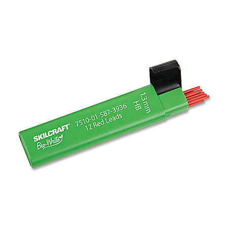 SKILCRAFT® 1.3mm Lead Refills, Red