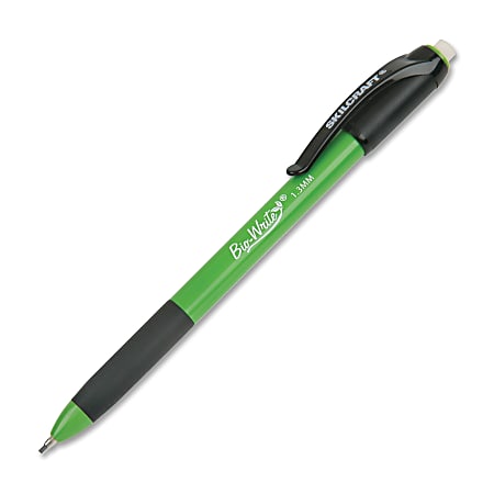 SKILCRAFT® Bio-Write Mechanical Pencils, 1.3 mm, Black/Green Barrel, Pack Of 12 (AbilityOne 7520-01-587-3932)