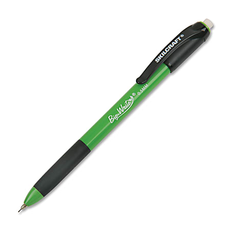 SKILCRAFT® Bio-Write Mechanical Pencils, 0.5 mm, Black/Green Barrel, Pack Of 12 (AbilityOne 7520-01-587-3933)