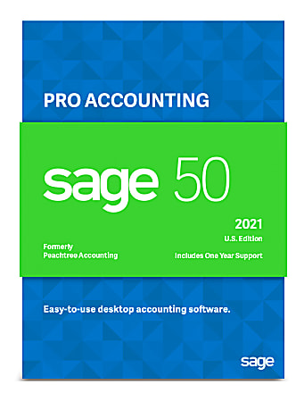 SAGE 50 Pro Accounting 2021, U.S. Edition, For Windows®, CD/Product Key/Download