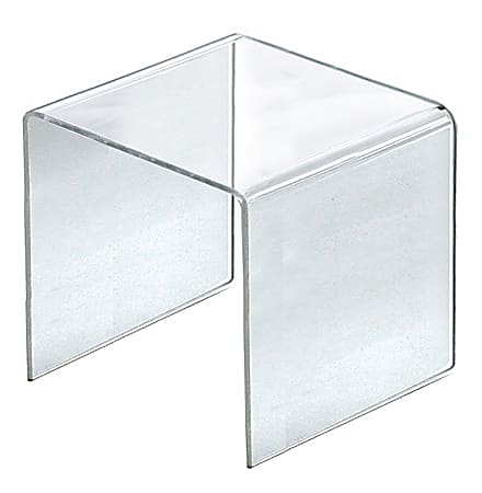 Azar Displays 9-1/2" Acrylic Riser Displays, 9-1/2”H x 9-1/2”W x 9-1/2”D, Clear, Pack Of 4 Risers