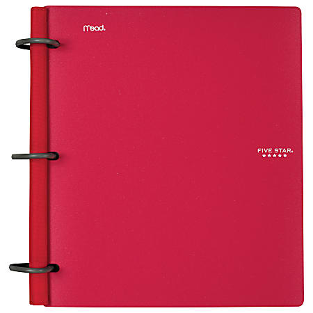 Five Star FiveStar Flex 1 - 12" Hybrid NoteBinder - Letter - 300 Sheets - 3-ring Binding - College/Quad Ruled - 8 1/2" x 11" - Red Cover - Durable, Divider, Flexible, Opaque, TechLock Ring - 1 Each