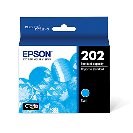 Epson® 202 Claria® Cyan Ink Cartridge, T202220-S