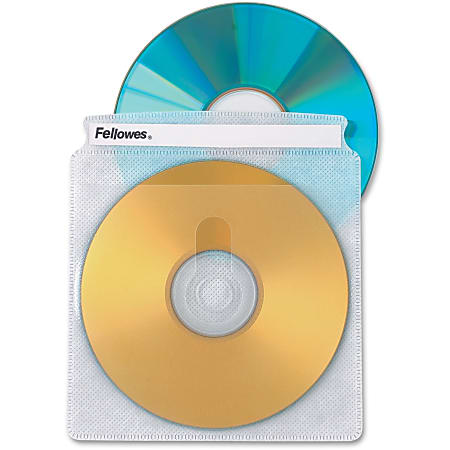 Fellowes® Double-Sided CD Sleeves, Pack Of 50