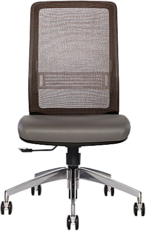 Sinfonia Sing Ergonomic Mesh/Fabric Mid-Back Task Chair With Antimicrobial Protection, Armless, Copper/Gray/White
