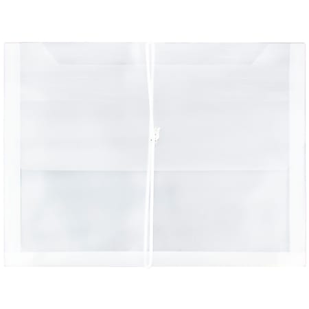 JAM Paper® Plastic Booklet Expansion Envelopes, Letter-Size, 9