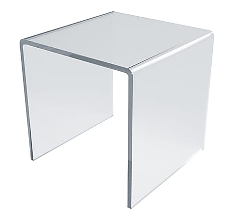 Azar Displays Risers, 5-1/2" x 5-1/2”, Clear, Pack Of 4 Risers