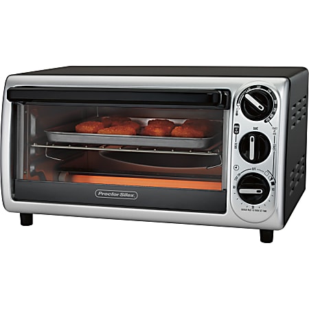 4-Slice Gray Toaster Oven