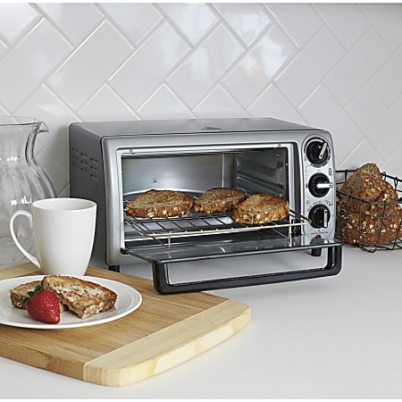 Proctor Silex 4 Slice Modern Toaster Oven Toast Pizza Bake Broil