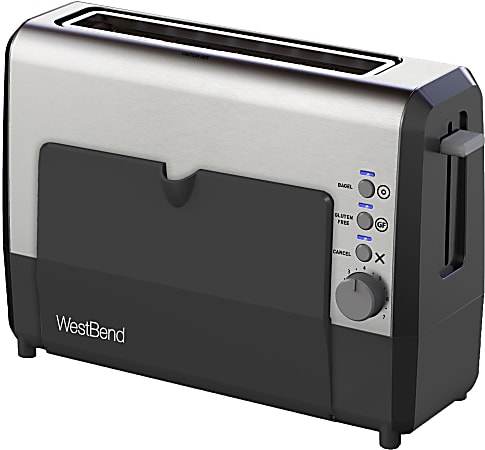 West Bend QuikServe 2 Slice Toaster Silver Office Depot