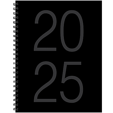 2025 Willow Creek Press Weekly/Monthly Softcover Planner, 8-1/2” x 11”, Black, January To December, 48894