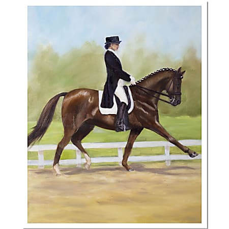 Trademark Global Horse Of Sport IV Limited Edition Hand-Signed Canvas Print By Michelle Moate, 14"H x 19"W