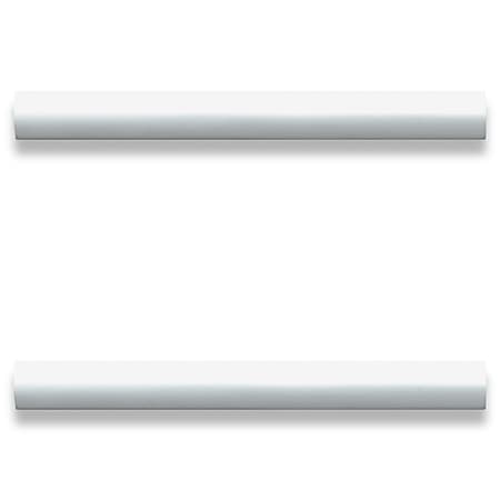 Lorell® Modern Laminate Drawer Pulls, 1-1/8"H x 5-7/8"W x 5/8"D, Silver, Pack Of 2 Pulls