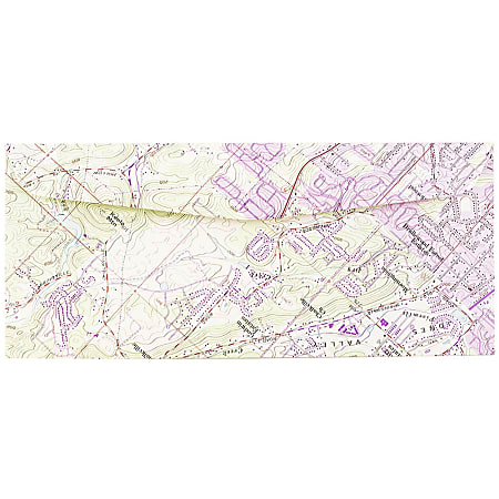JAM PAPER #10 Map Envelopes, 4 1/8" x 9 1/2", Cartography Map Design, Pack Of 25
